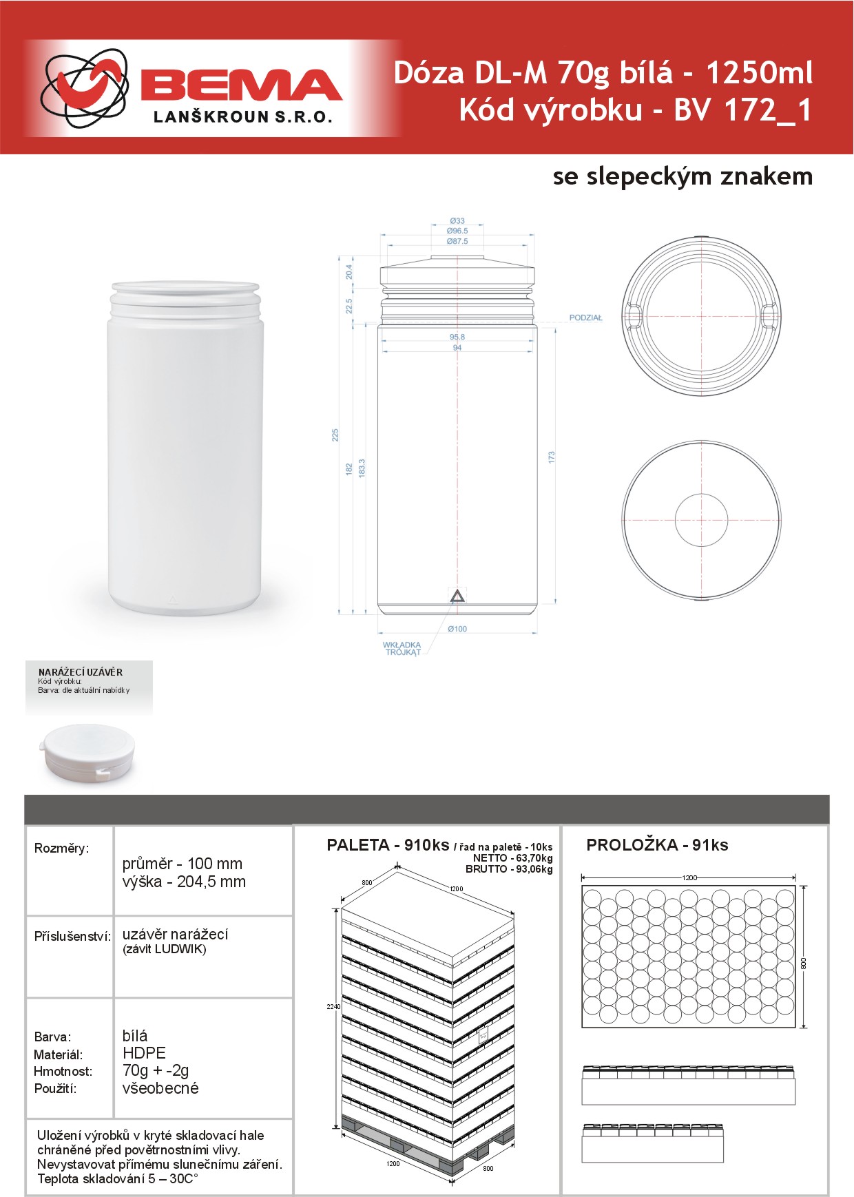 Doza DL-M 1250ml-1